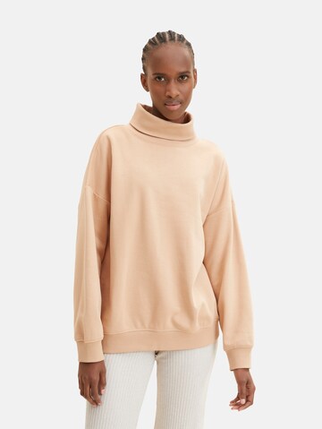 TOM TAILOR DENIM Sweatshirt in Beige