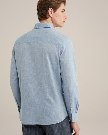 WE Fashion Slim fit Button Up Shirt in Blue