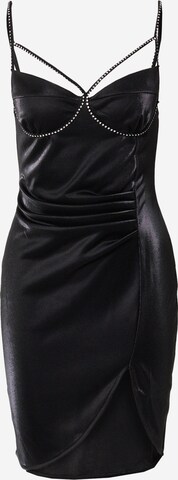 Rochie de cocktail de la River Island pe negru: față