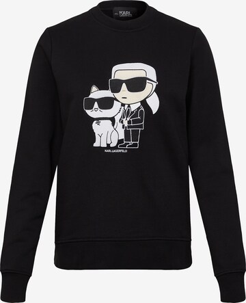 Felpa 'Ikonik 2.0' di Karl Lagerfeld in nero: frontale