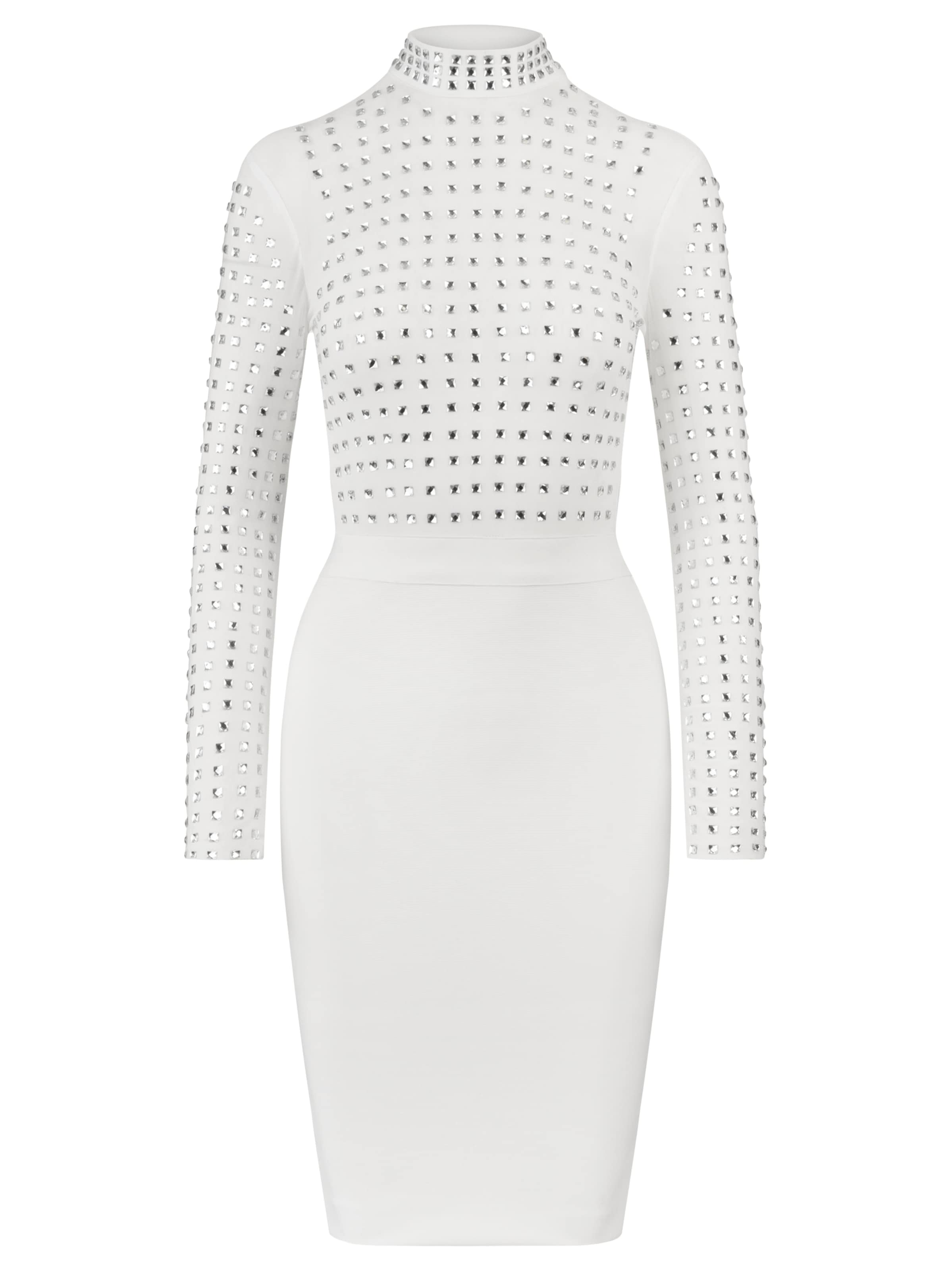 Kraimod - Vestido de gala en blanco: frente