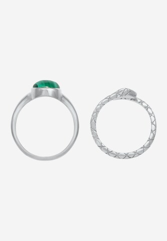 ELLI PREMIUM Ring Edelstein Ring, Schlange in Silber