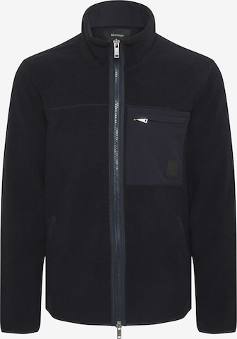 Matinique Fleece jas 'Isaac' in Zwart: voorkant