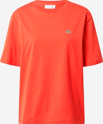 T-shirt LACOSTE en rouge : devant