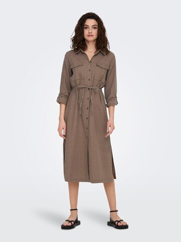 ONLY Shirt Dress 'Caro' in Brown: front