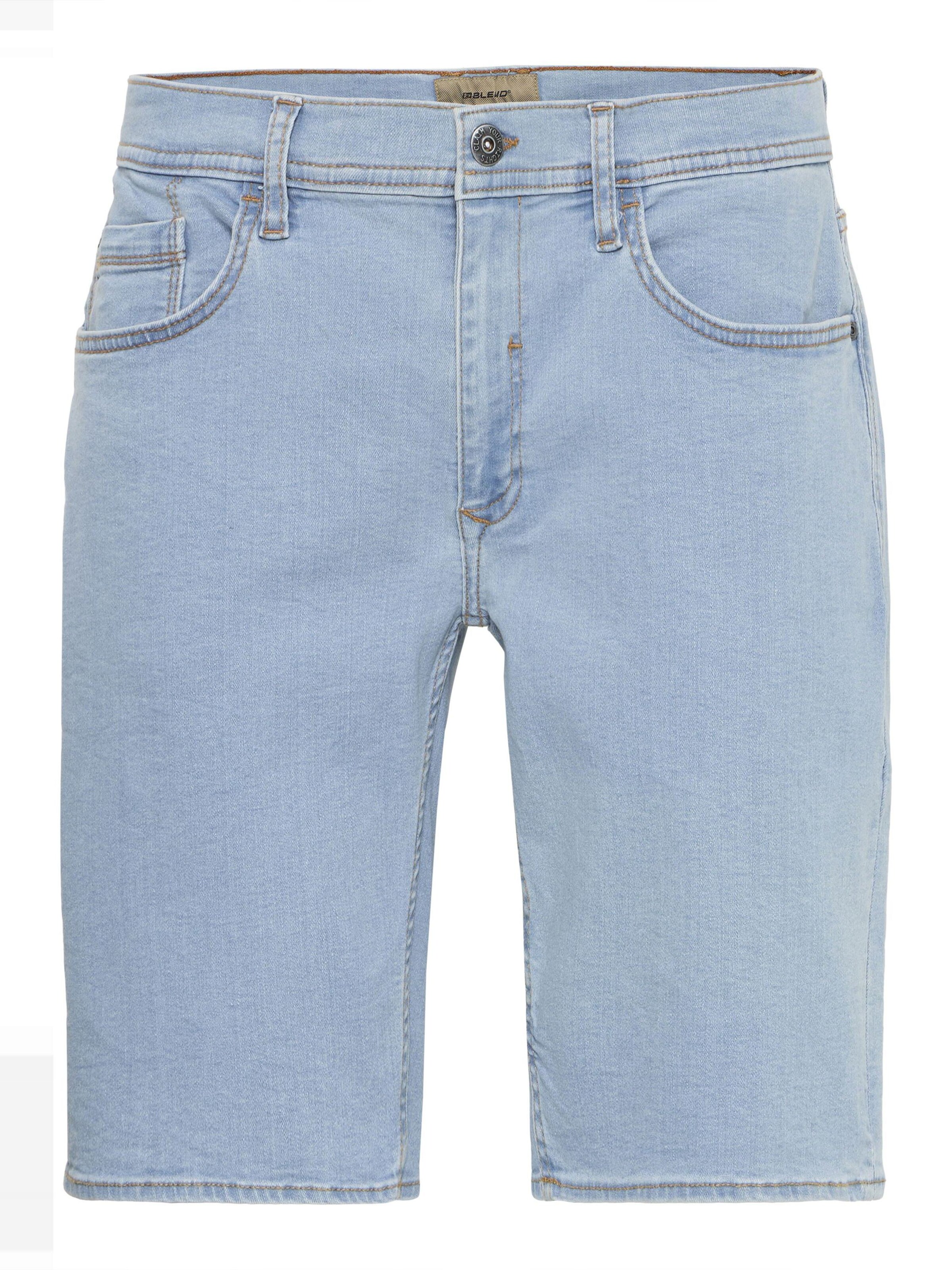 BLEND Skinny Shorts ' BHTWISTER-Denimshorts-Mulitflex ' in Blau: Vorderseite