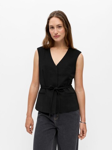 Gilet OBJECT en noir : devant