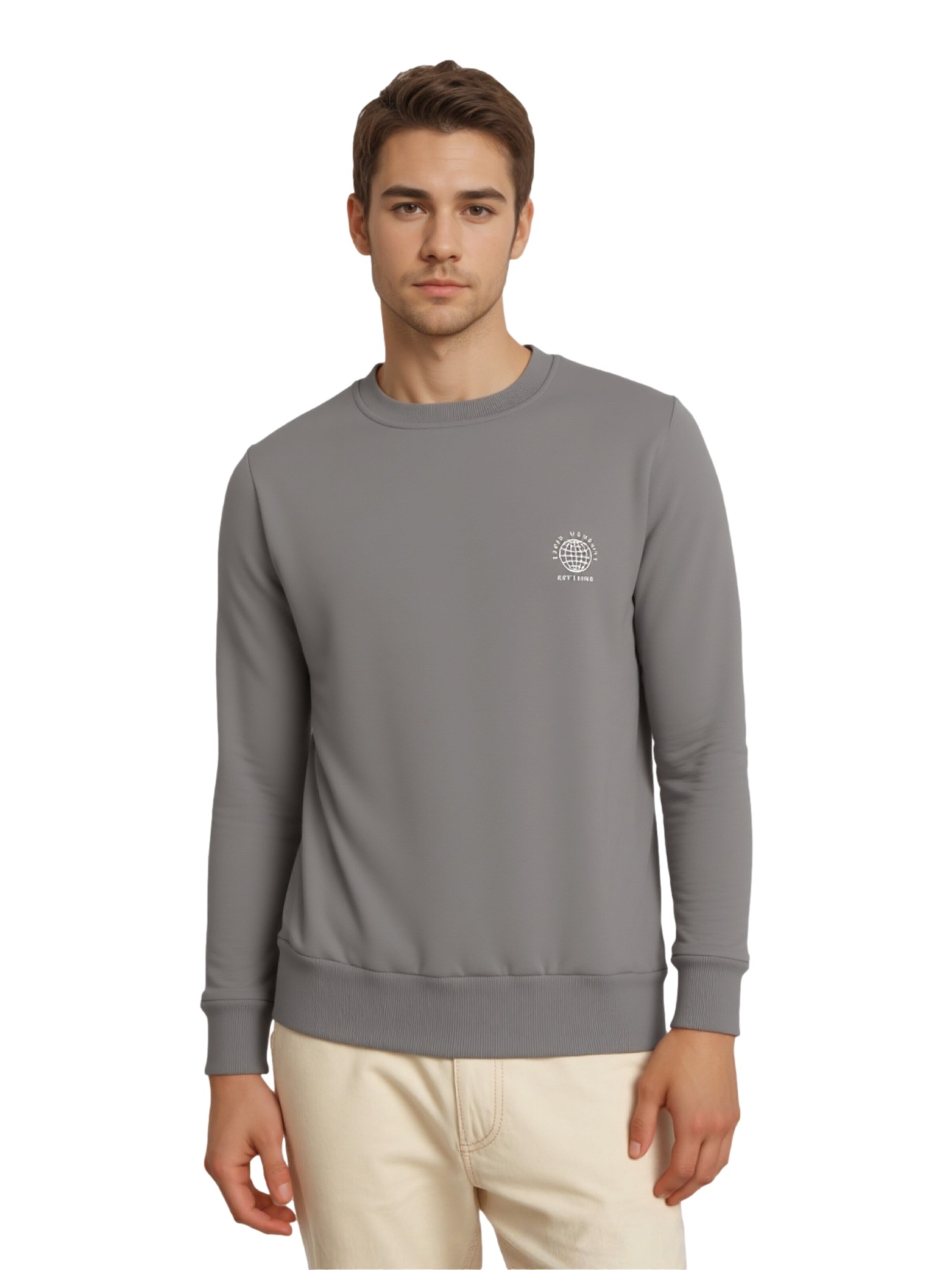 Key Largo Sweatshirt 'Faded Memories' i grå: forside