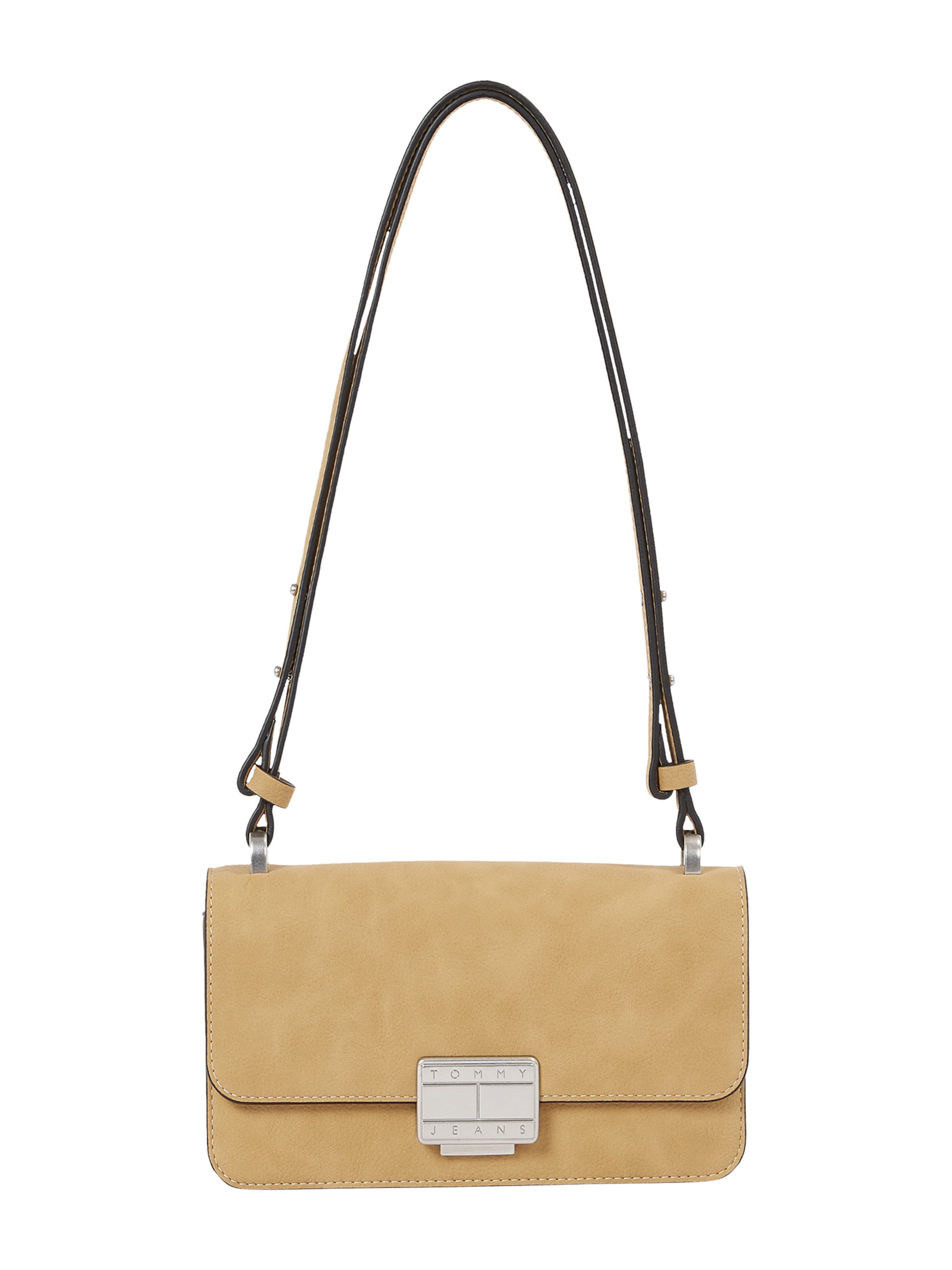 Tommy Jeans Skuldertaske 'FASHIONISTA' i beige: forside