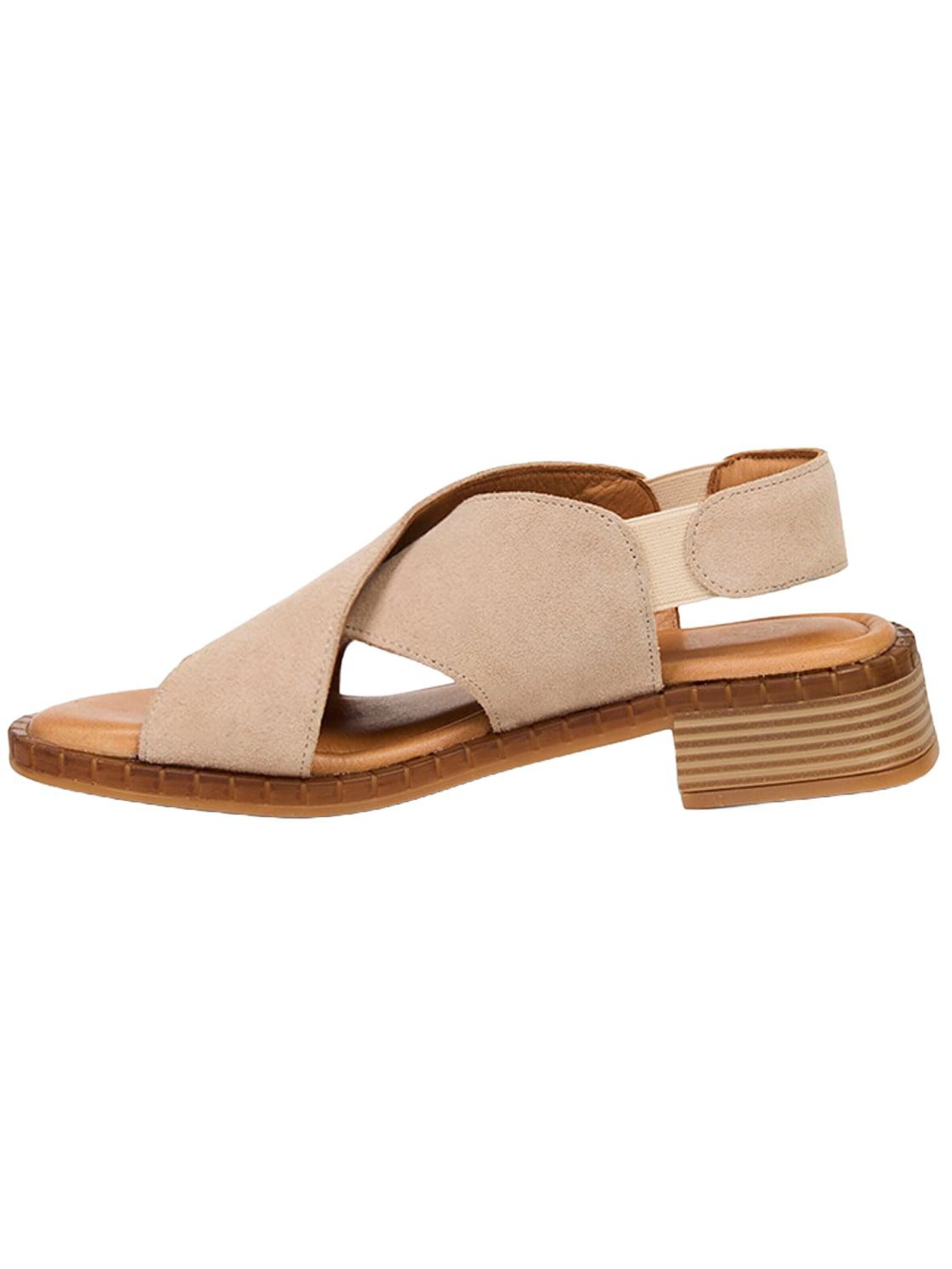 Desa Sandals 'Sandalen mit gekreuzten Riemen' in Beige
