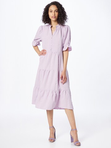 Robe-chemise 'Bergitta' minus en violet : devant