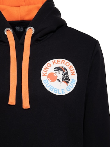 King Kerosin Sweatshirt 'Bubble Gum' in Black