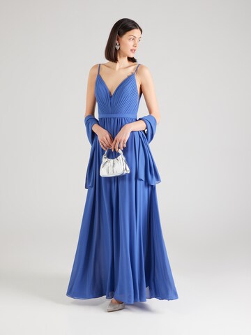 mascara Evening Dress in Blue: front
