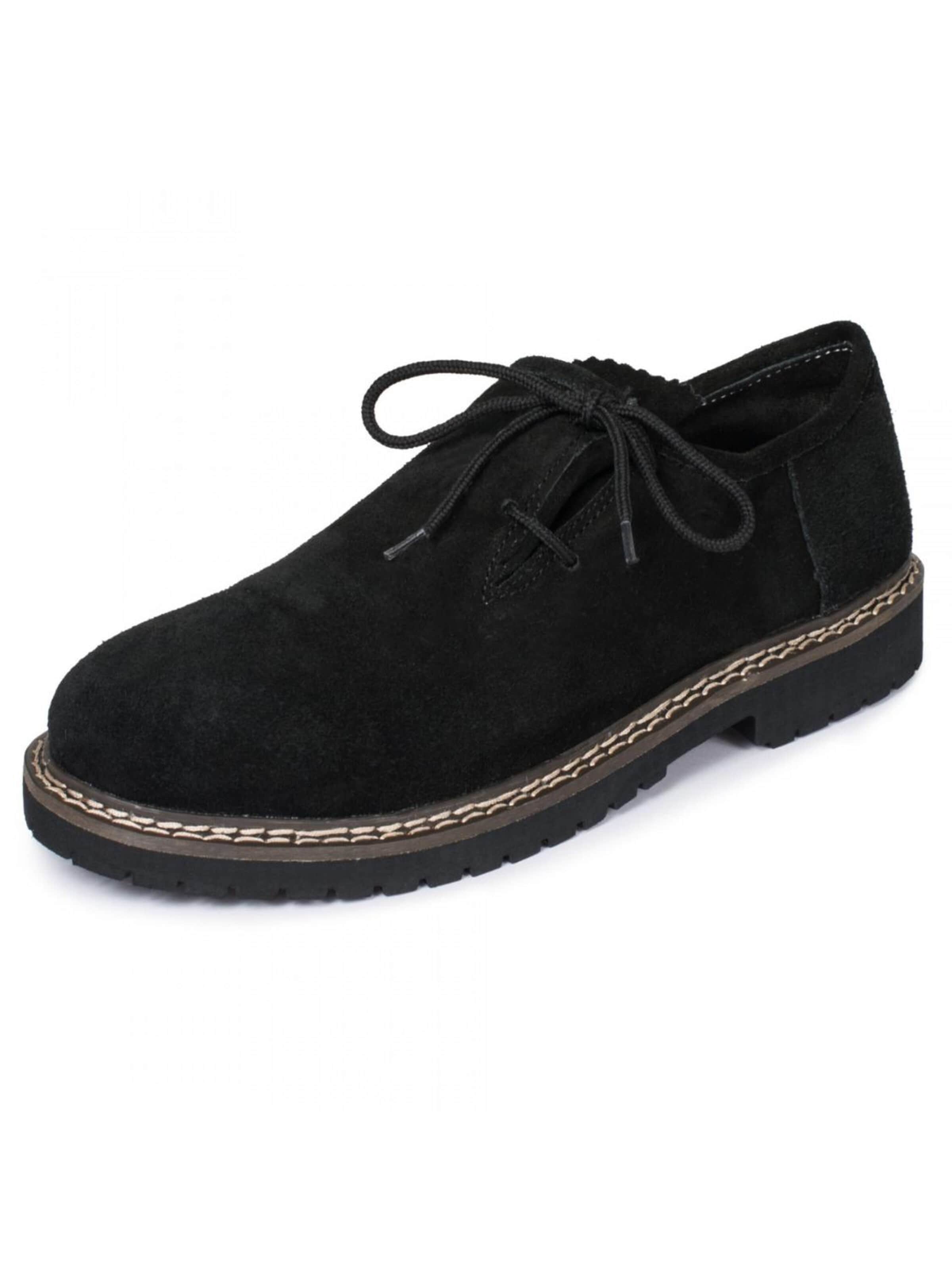 Paulgos Traditional Shoes 'PAULGOS Trachtenschuhe Echt Leder Haferlschuhe Haferl in 4 Farben Gr. 39-47' in Black: front