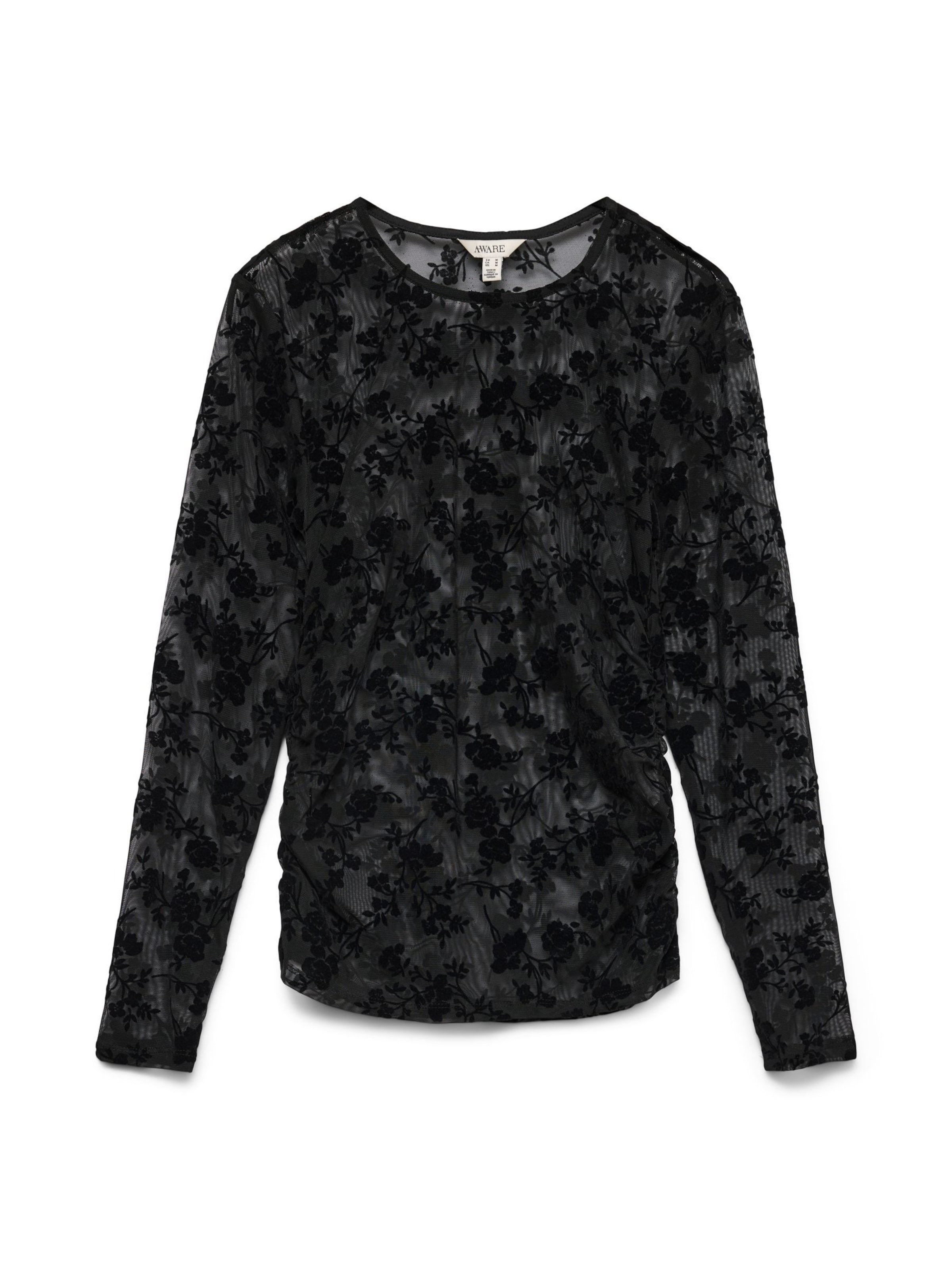 VERO MODA Shirt 'AWLILIANA ' in Zwart: voorkant