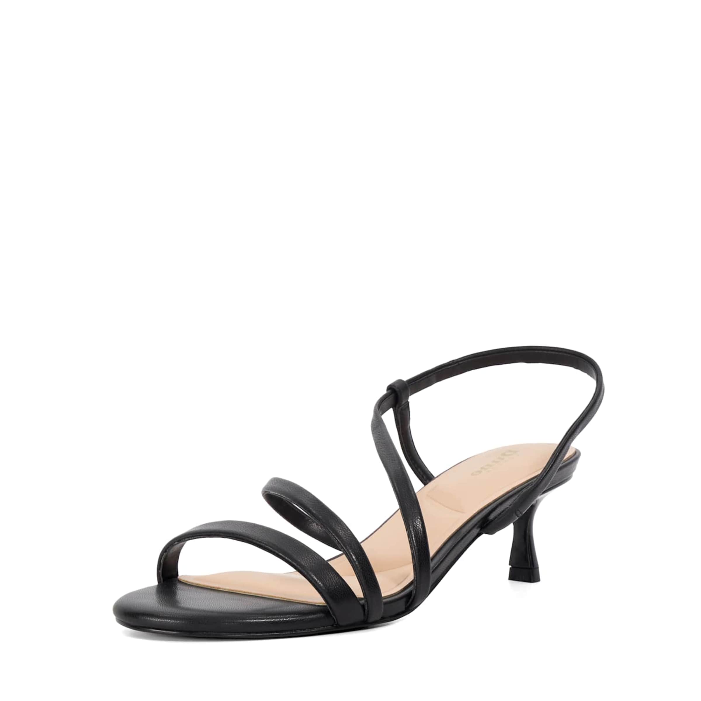 Sandales à lanières Dune LONDON en noir : devant