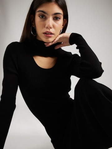 HUGO Gebreide jurk 'Soritexa' in Zwart