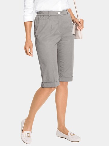 Goldner Regular Pantalon 'Carla' in Grijs: voorkant