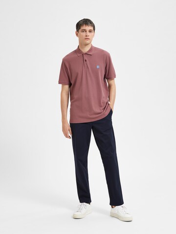 SELECTED HOMME Poloshirt 'Dante' in Pink