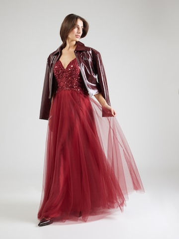 mascara - Vestido de noche en rojo