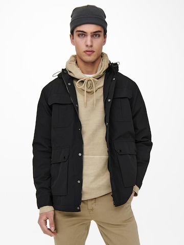 Only & Sons Winterparka 'Noah' in Zwart