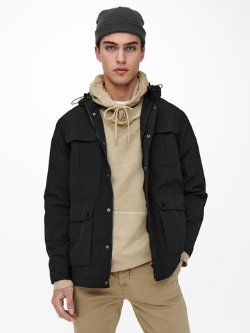 Only & Sons Winter Parka 'Noah' in Black