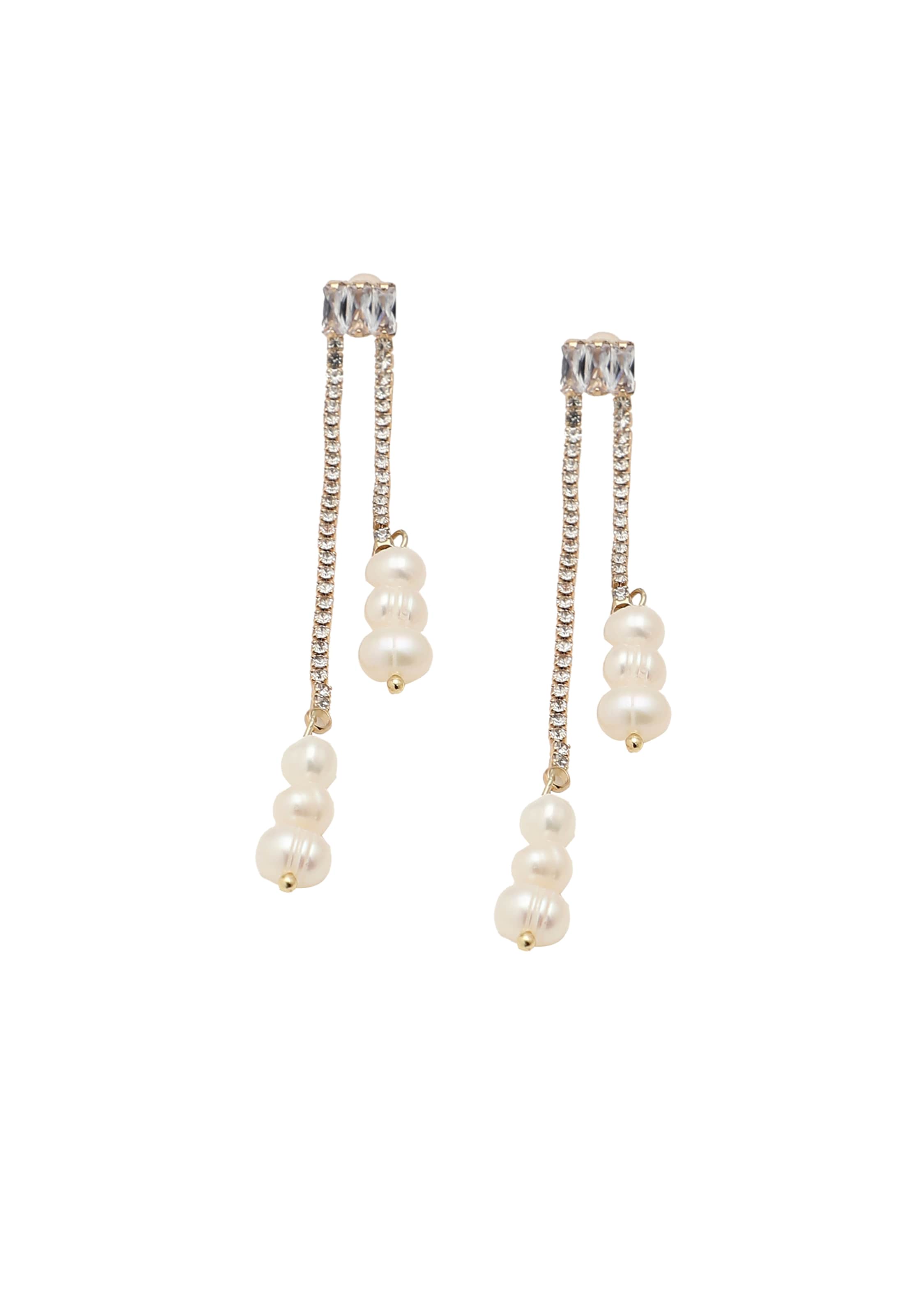 Cercei 'Catharine' de la SOHI pe alb: față