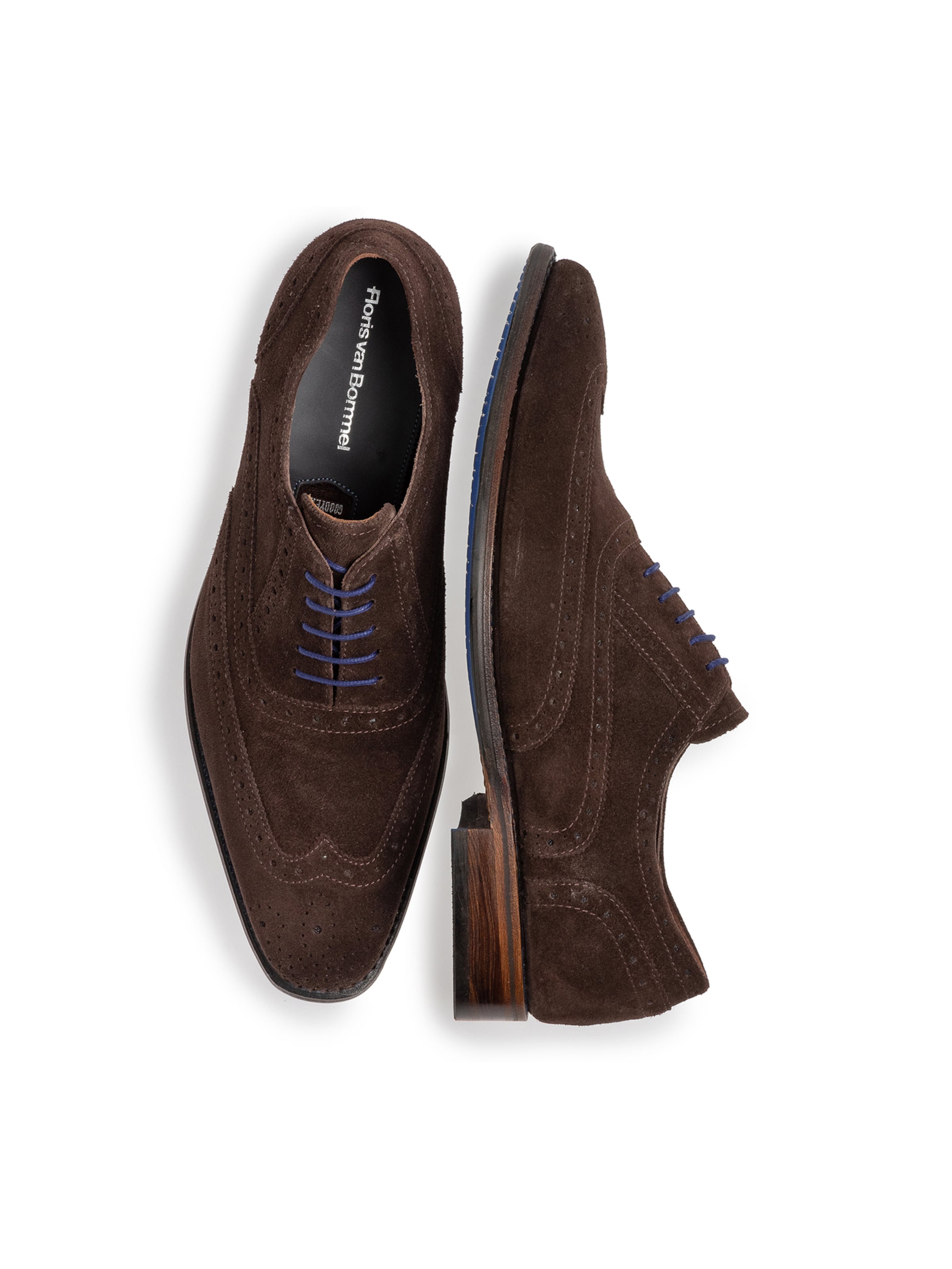 Floris van Bommel Lace-Up Shoes 'De Loper 04' in Brown