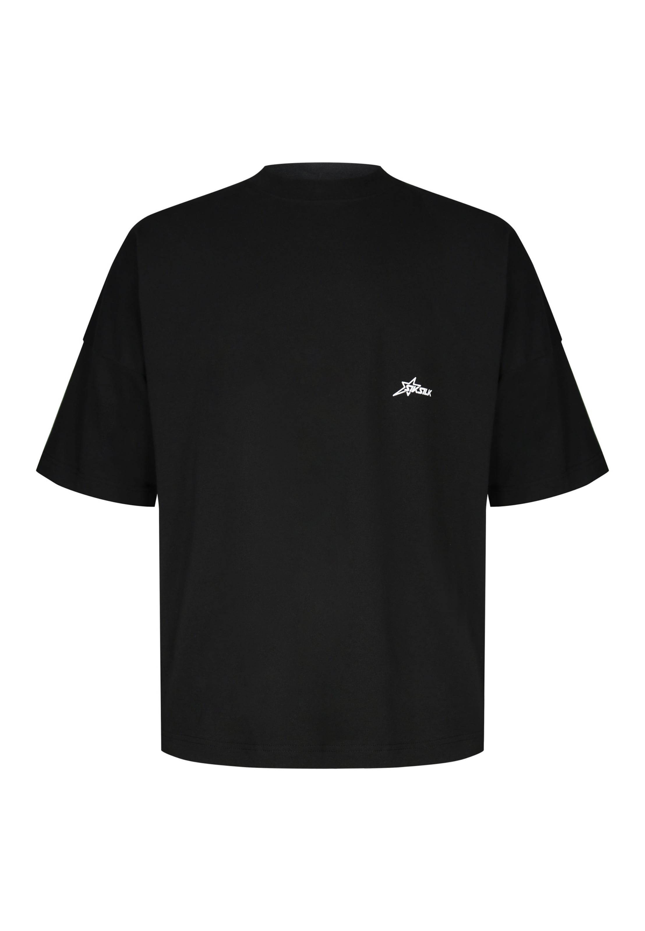 SikSilk - Camiseta en negro: frente