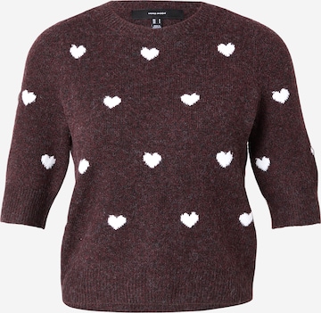 VERO MODA Pulover 'VMDOFFY INTARSIA' | rdeča barva: sprednja stran