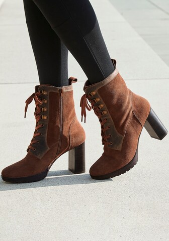 LASCANA Ankle Boots in Brown: front