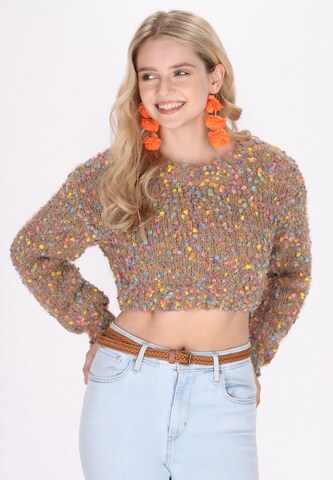 Pull-over IZIA en marron : devant