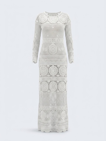 Robe 'Robe Longue Birkin' Miss June en blanc : devant