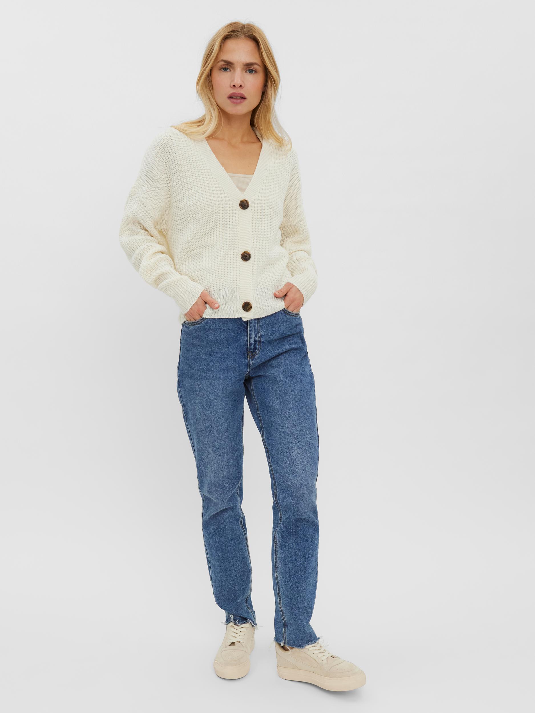 VERO MODA Strickjacke Lea in Hellgrau VERO MODA Strickjacke Lea in Hellgrau