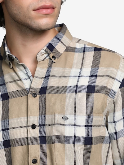 Campus Sutra Camisa 'Dayana' em bege / cinzento / cinzento claro / branco, Vista do artigo