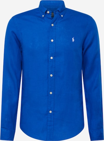 Coupe slim Chemise Polo Ralph Lauren en bleu : devant