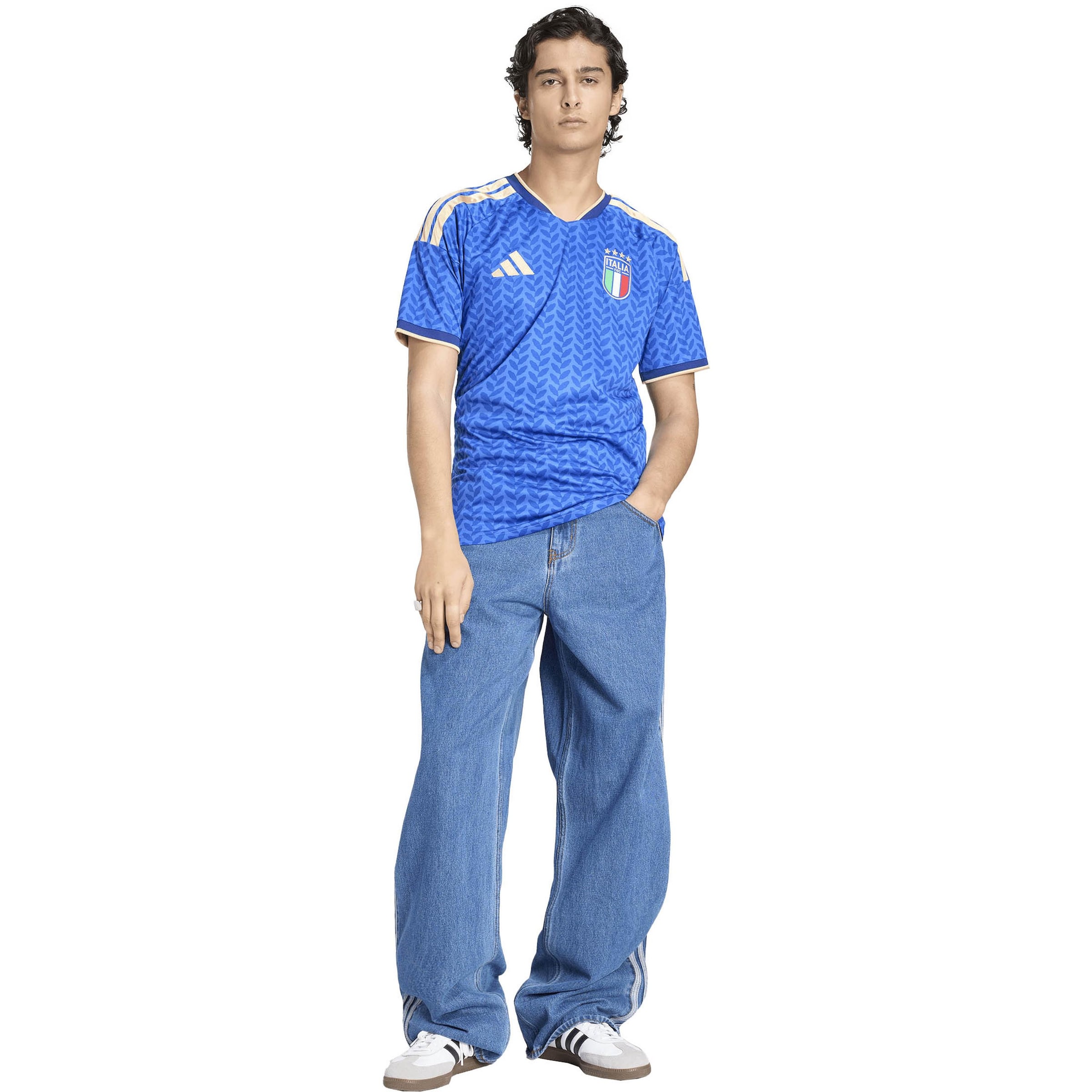 ADIDAS PERFORMANCE Tricot 'Italy 26 Home' in Blauw