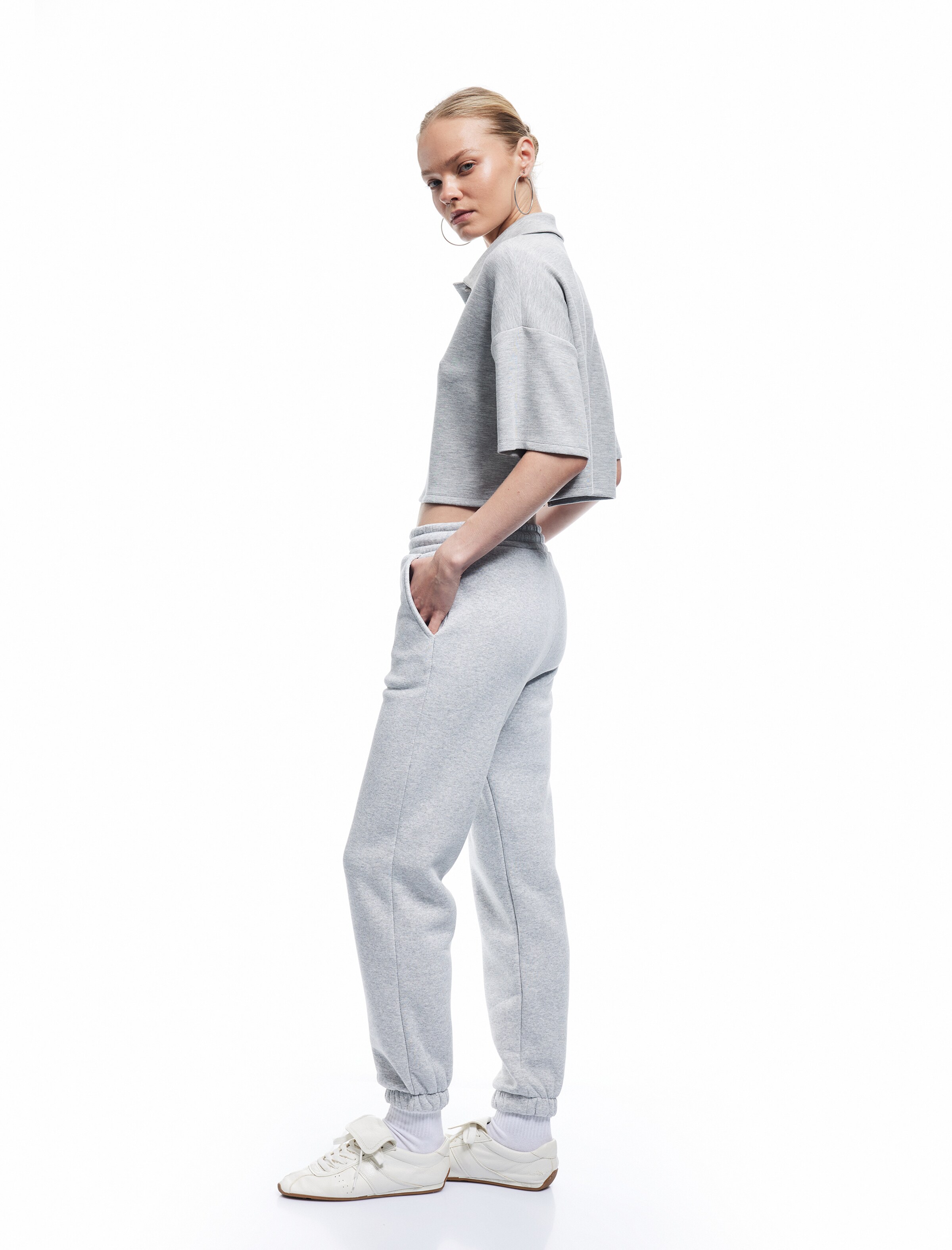 Koton Tapered Pants in Grey