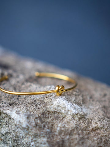 Les Reines Armband 'Gordian Knot - Minimalist Cuff Bracelet 24K Gold Plated' in Goud