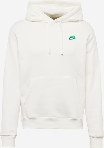 Bluză de molton 'Club Fleece' de la Nike Sportswear pe alb: față