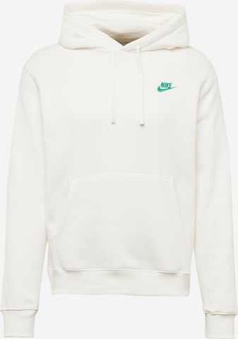 Nike Sportswear Sweatshirt 'Club Fleece' i vit: framsida