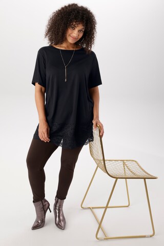 Aniston Aniston PLUS FM Spitzenshirt in Schwarz