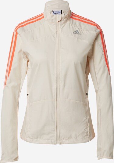 ADIDAS PERFORMANCE Sportjacke en grau / hellorange / weiß, Vue avec produit
