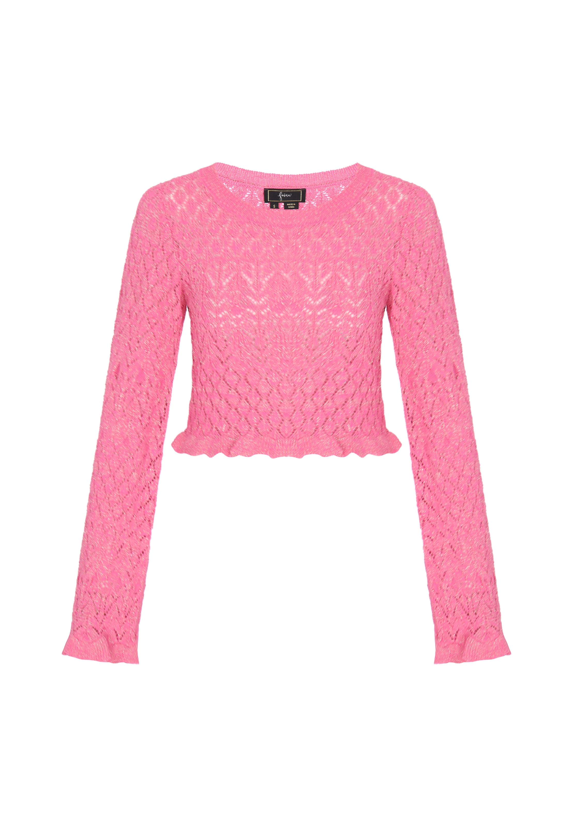 faina - Pullover 'Festive' em rosa: frente