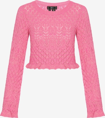 faina - Pullover 'Festive' em rosa: frente