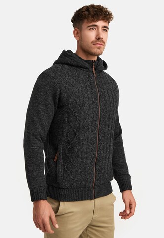 INDICODE JEANS Gebreid vest 'INRandolph' in Zwart