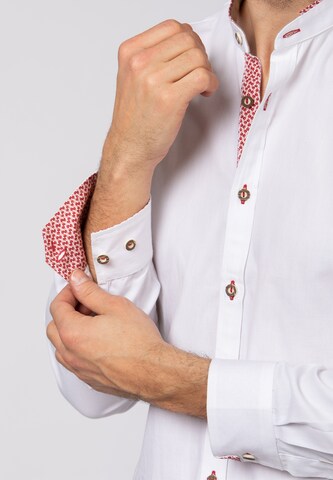 STOCKERPOINT Comfort fit Traditional button up shirt 'Raffa' in White