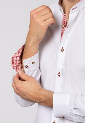 STOCKERPOINT Comfort fit Traditional Button Up Shirt 'Raffa' in White
