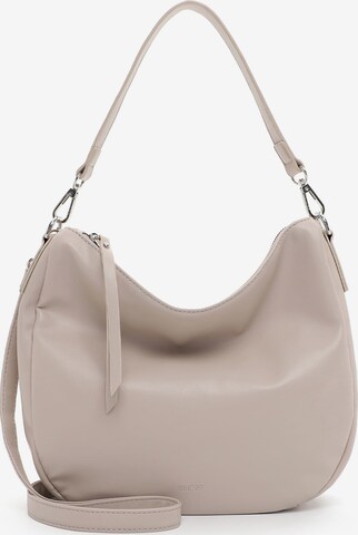 Borsa a sacco '  Bordeaux  ' di Emily & Noah in beige: frontale