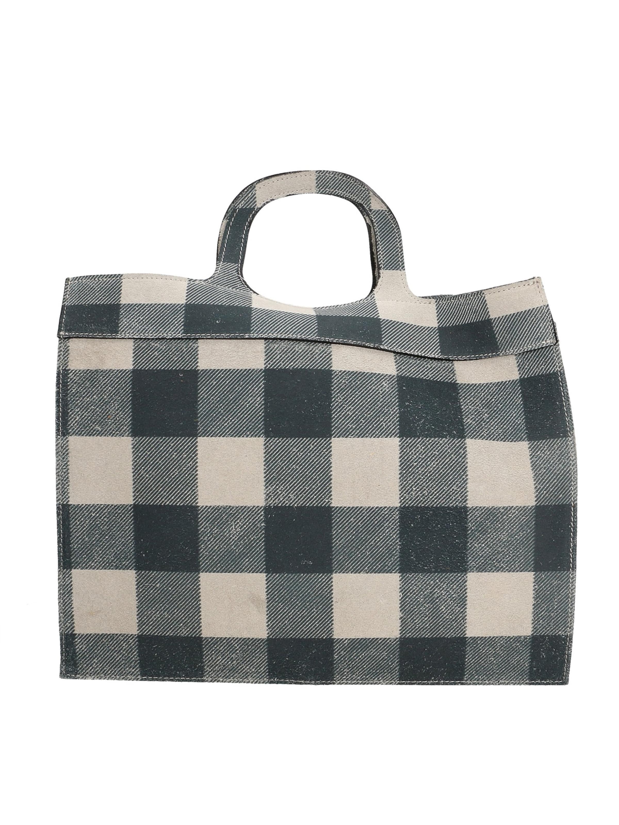 Borsa a mano 'Borsa a Mano Donna Ivy Design Vera Pelle Scamosciata Made in Italy' di Gave Lux in blu: frontale